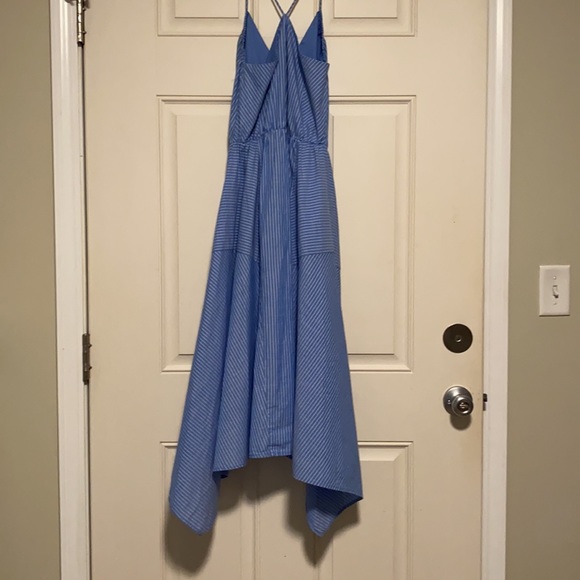 NWT Joie Hepzibah Striped Wrap Dress French Chambray XXS - Picture 5 of 7